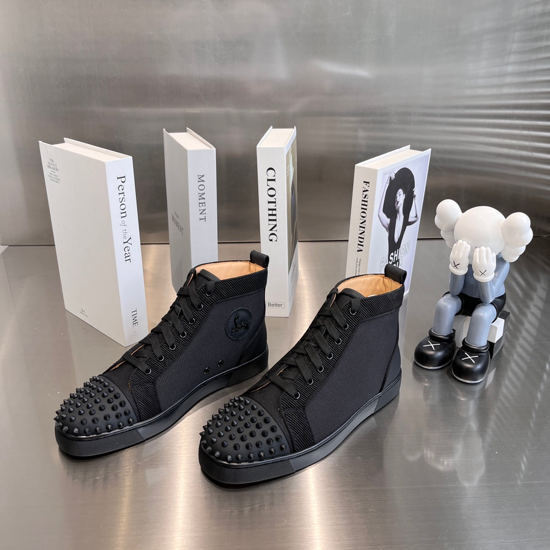 High-Top Studded Sneakers