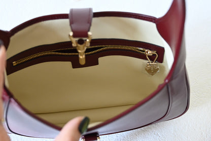 Jackie New Version Shoulder Bag Red Leather